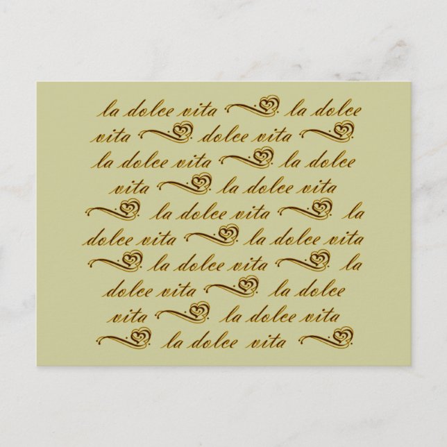 La Dolce Vita Vykort (Framsida)