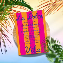 La Dolce Vita Whimsy Italiensk solnedgång Bröllops Inbjudningar