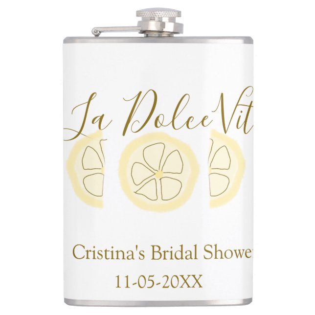 La Dolce Vita yellow lemon bridal shower pastel bo Fickplunta (Framsidan)