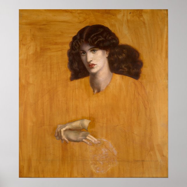 La Donna Della Finestra Dante Rossetti Canvas Poster (Framsidan)