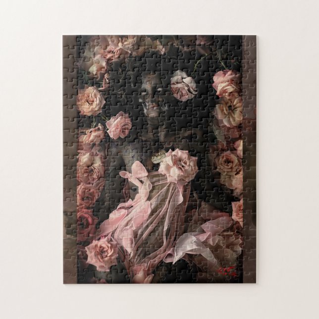 La Dormeuse aux Roses – Puzzle gothique Pussel (Vertikal)
