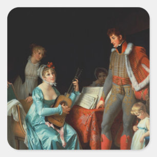 La Duchesse Abrantes et le General Junot Fyrkantigt Klistermärke