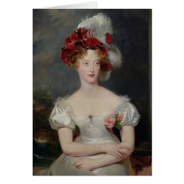 La Duchesse de Bär c.1825 Hälsningskort (Framsidan)