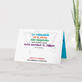 La educación cambia el mundo. 1º dame nombres. kort