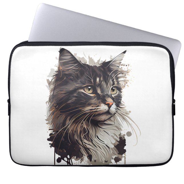 La Elegancia felina en tu vida Laptop Fodral (Framsidan)