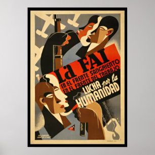 LA FAI - Poster av spanska civila Krig-propaganda