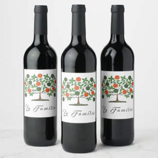 La Familia, Träd Reunion Vin Vinflaska Etikett