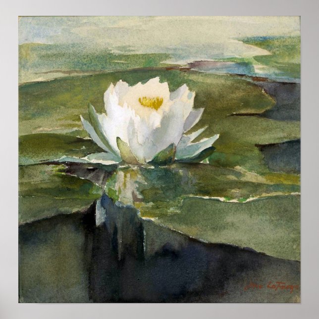 La Farge - Vatten Lily in Sunlight Poster (Framsidan)
