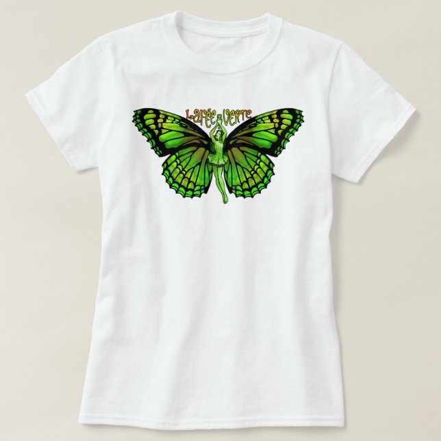 La Fee Verte med Vingar utspridning Tee (Design framsida)