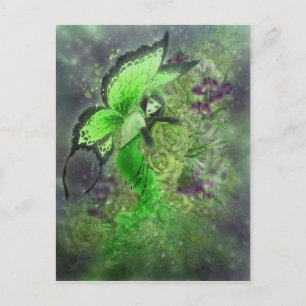 La Fée Verte Postcard - Absinthe Fairy Vykort