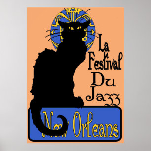 La Festival Du Jazz, Chatta Noir Poster