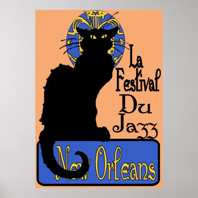 La Festival Du Jazz, Chatta Noir Poster (Framsidan)