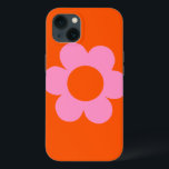 La Fleur 01 Retro Blommigt Orange Rosa Preppy Flow<br><div class="desc">Blommigt av abstrakt Retro Skriv ut - La Fleur - Orange och Rosa.</div>