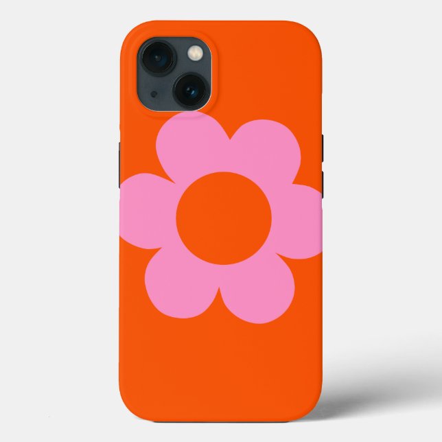 La Fleur 01 Retro Blommigt Orange Rosa Preppy Flow (Baksida)
