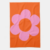 La Fleur 01 Retro Blommigt Orange Rosa Preppy Flow