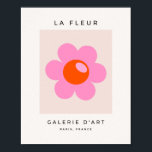 La Fleur 05 Abstrakt Flower Rosa and Orange Blommi Poster<br><div class="desc">Blommigten Retro- för Cute-Abstrakt Skriv ut - La Fleur - Rosa och Orange Flower.</div>