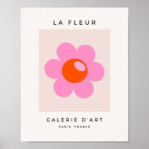La Fleur 05 Abstrakt Flower Rosa and Orange Blommi
