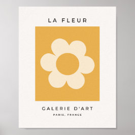 La Fleur 07 Retro Blommigt Gult Flower Poster