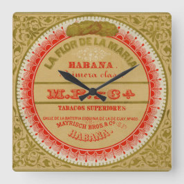 La Flor De La Maria Fyrkantig Klocka