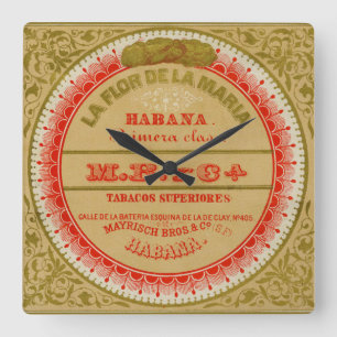 La Flor De La Maria Fyrkantig Klocka