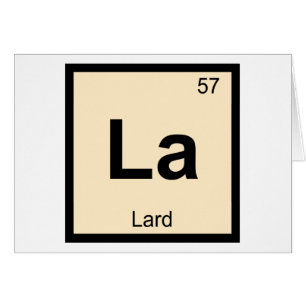 La - Flottkemisk Periodiskt System Symbol Hälsningskort