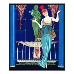 La Fontaine de coquillages, George Barbier Fototryck