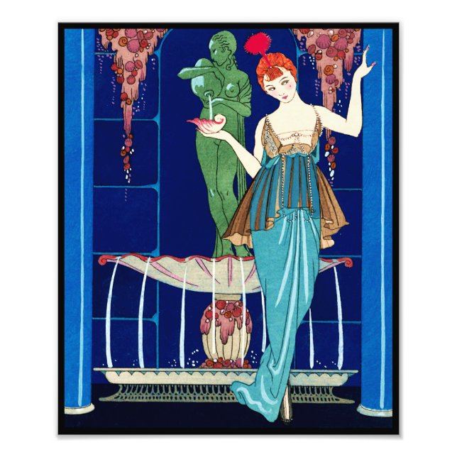 La Fontaine de coquillages, George Barbier Fototryck (Framsidan)