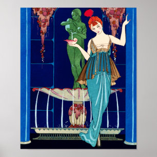La Fontaine de coquillages, George Barbier Poster