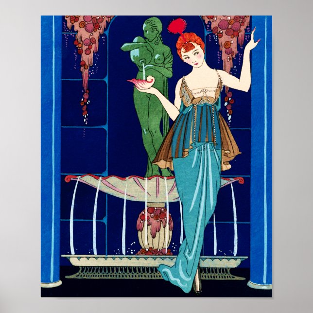 La Fontaine de coquillages, George Barbier Poster (Framsidan)