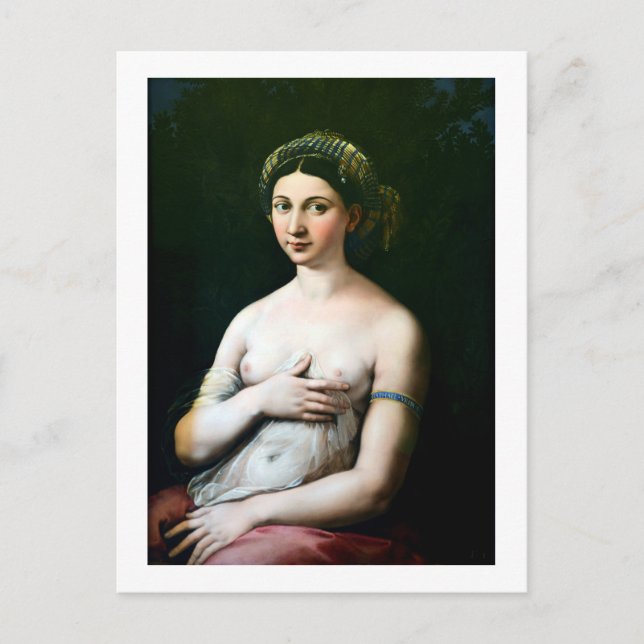 La Fornarina, Raphael Vykort (Framsida)