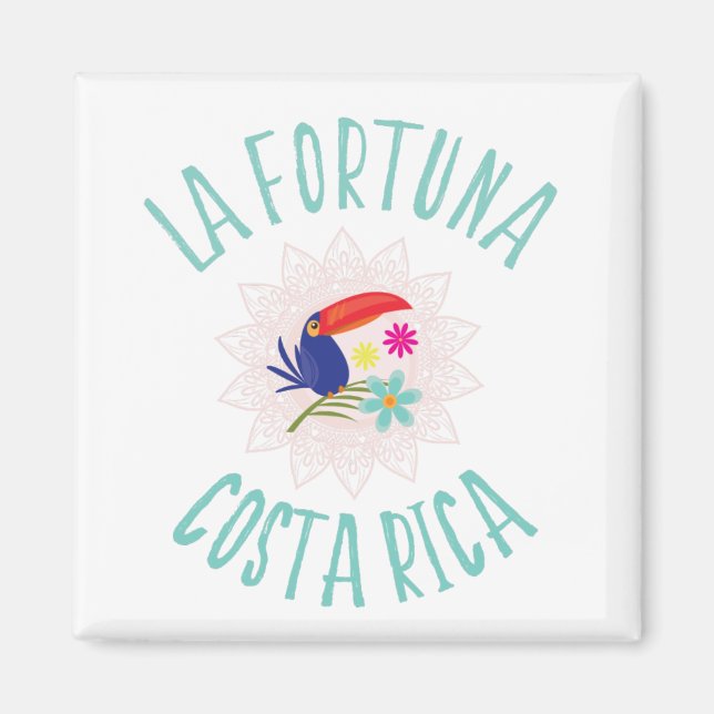 La Fortuna Costa Rica Toucan Souvenir Magnet (Framsidan)