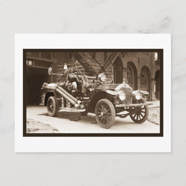 La France brandbil 1924 Vykort (Framsida)