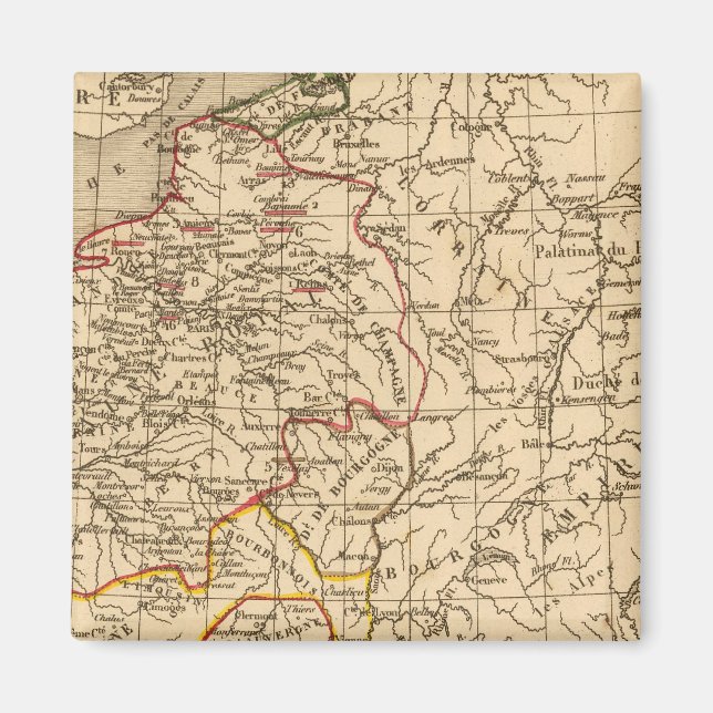 La Frankrike 1180 a 1223 Magnet (Framsidan)