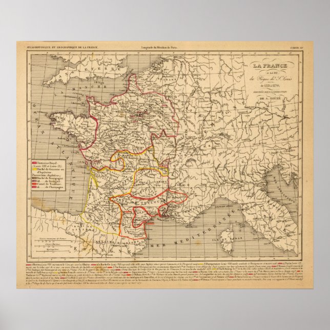 La Frankrike 1223 a 1270 Poster (Framsidan)