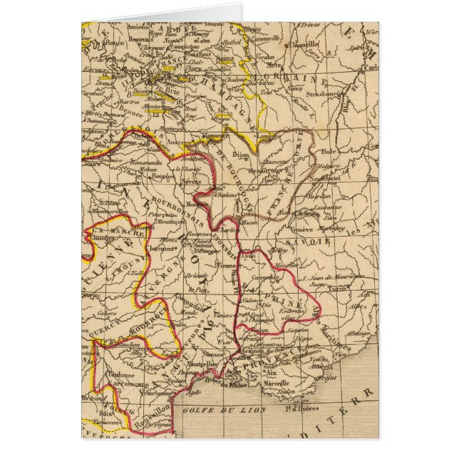 La Frankrike 1380 a 1422 Hälsningskort (Framsidan)