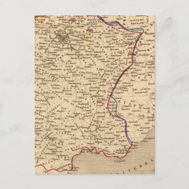 La Frankrike 1814 a 1840 Vykort (Framsida)
