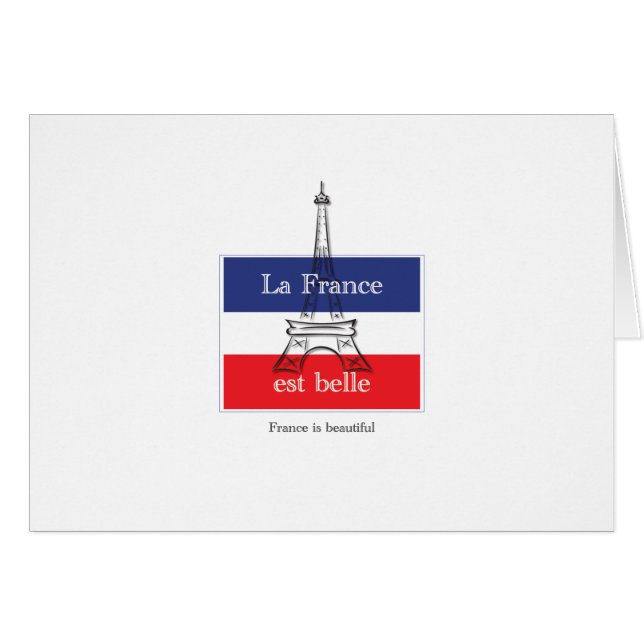 La Frankrike est Belle Hälsningskort (Framsidan Horizontal)