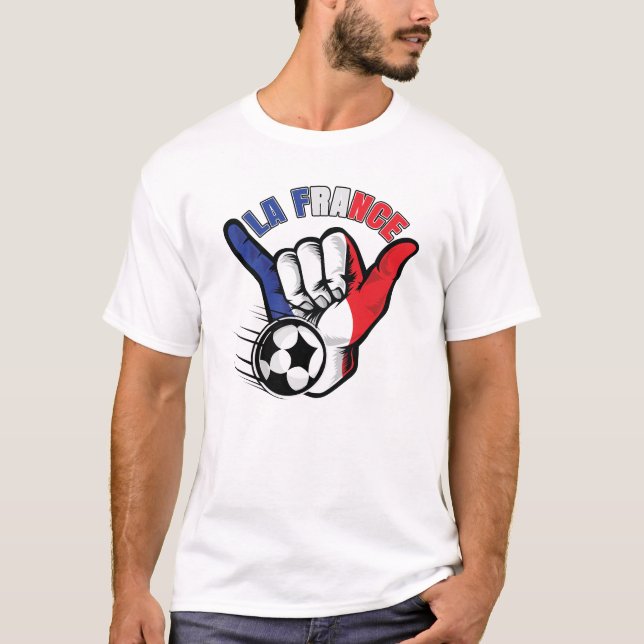 La Frankrike Soccer T Shirt (Framsida)