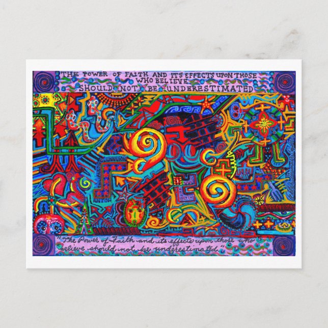 La Fuerza de la Fe The Power of Faith Inspiration Vykort (Framsida)