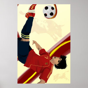 La Furia Roja Spain 2014 Ocer by Sarjis Poster