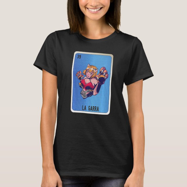 La Garra Mexican Slang Lottery Bingo Cards   T Shirt (Framsida)