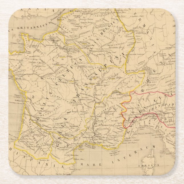 La Gaule Underlägg Papper Kvadrat (Framsidan)