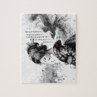 La geisha en encre noire pussel