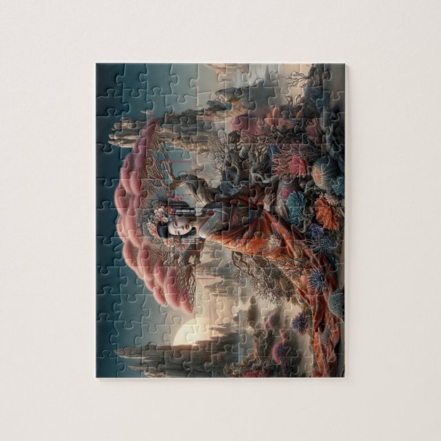 La geisha et l'arbre corail  pussel (Vertikal)