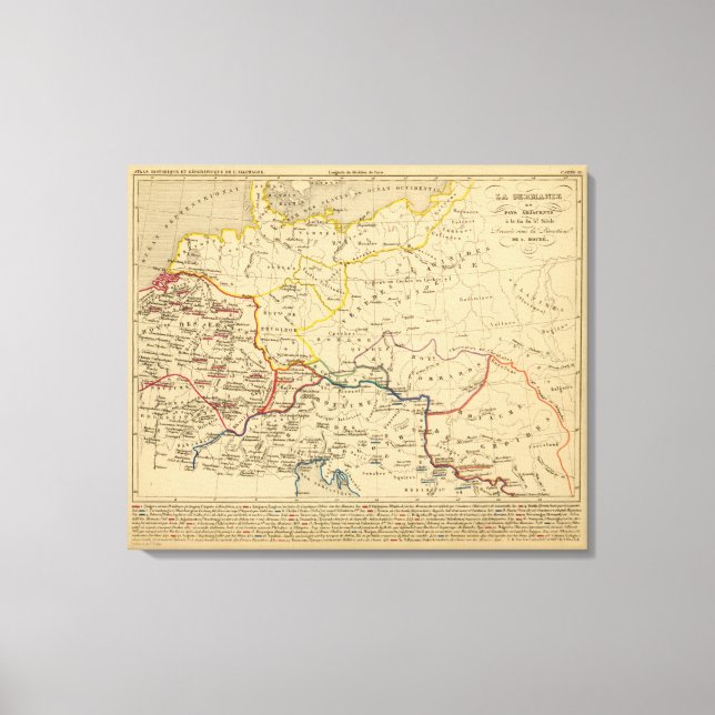 La Germanie a la fin du 5e siecle Canvastryck (Framsida)