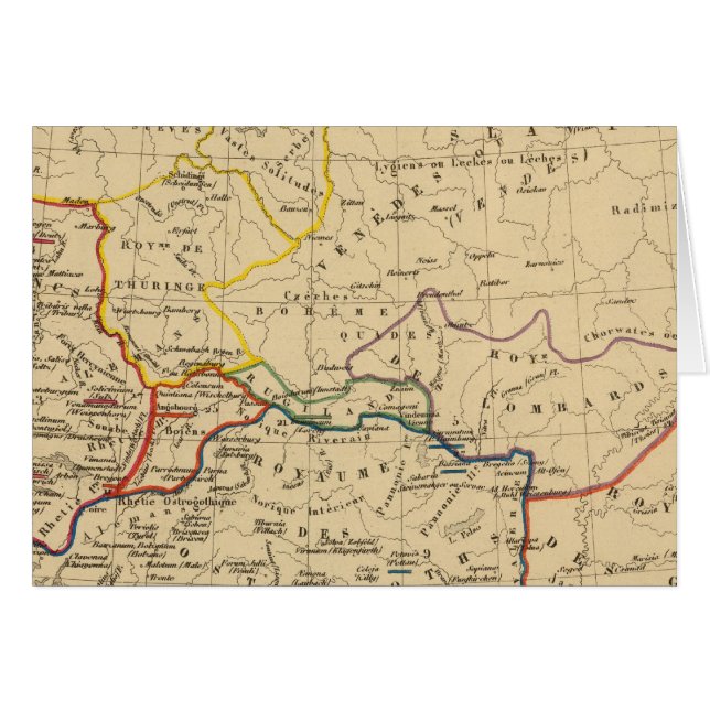 La Germanie a la fin du 5e siecle Hälsningskort (Framsidan Horizontal)