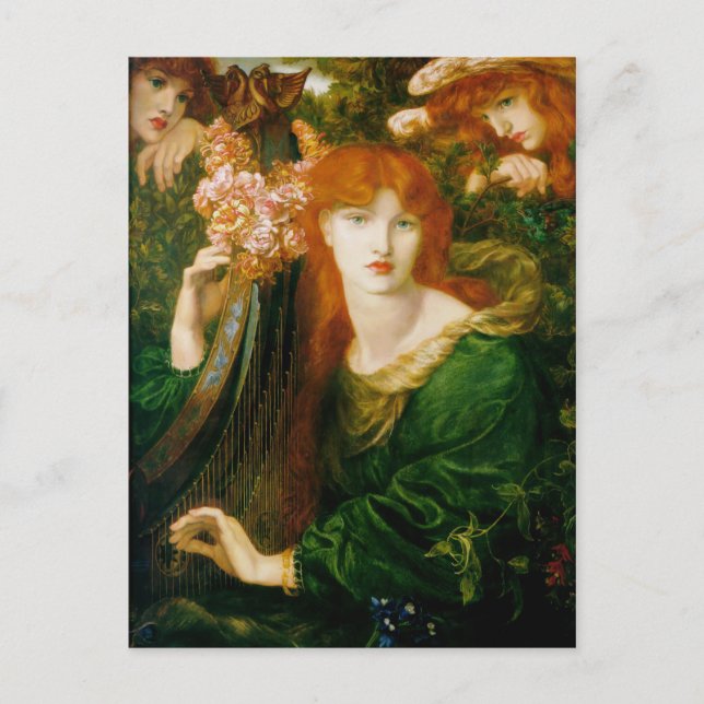 La Ghirlandata - Dante Gabriel Rossetti Vykort (Framsida)