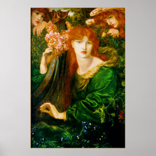 La Ghirlandata Poster av Dante Gabriel Rossetti