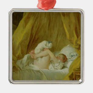 "La Gimblette", flicka med en hund, c.1770 (olja Julgransprydnad Metall