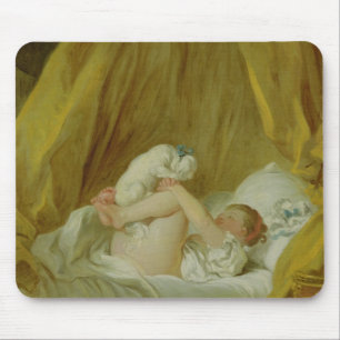 "La Gimblette", flicka med en hund, c.1770 (olja Musmatta